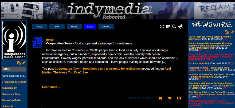 Indymedia theme for Epicyon